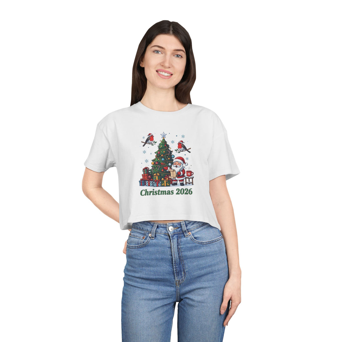 T-shirt crop donna – Natale 2026