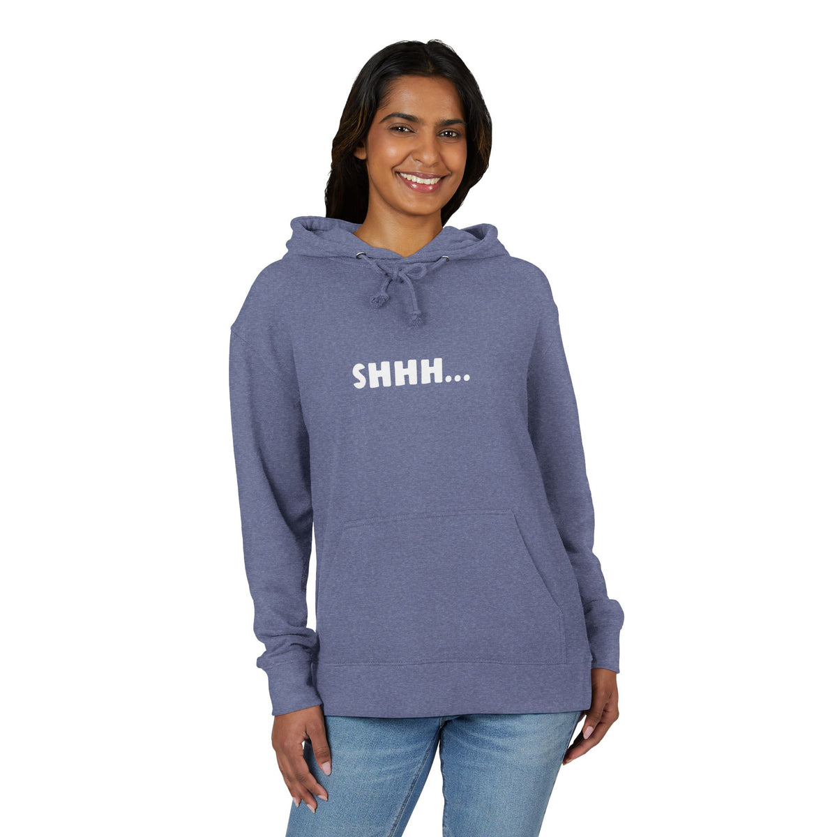 Felpa French terry con cappuccio donna «Shhh...»