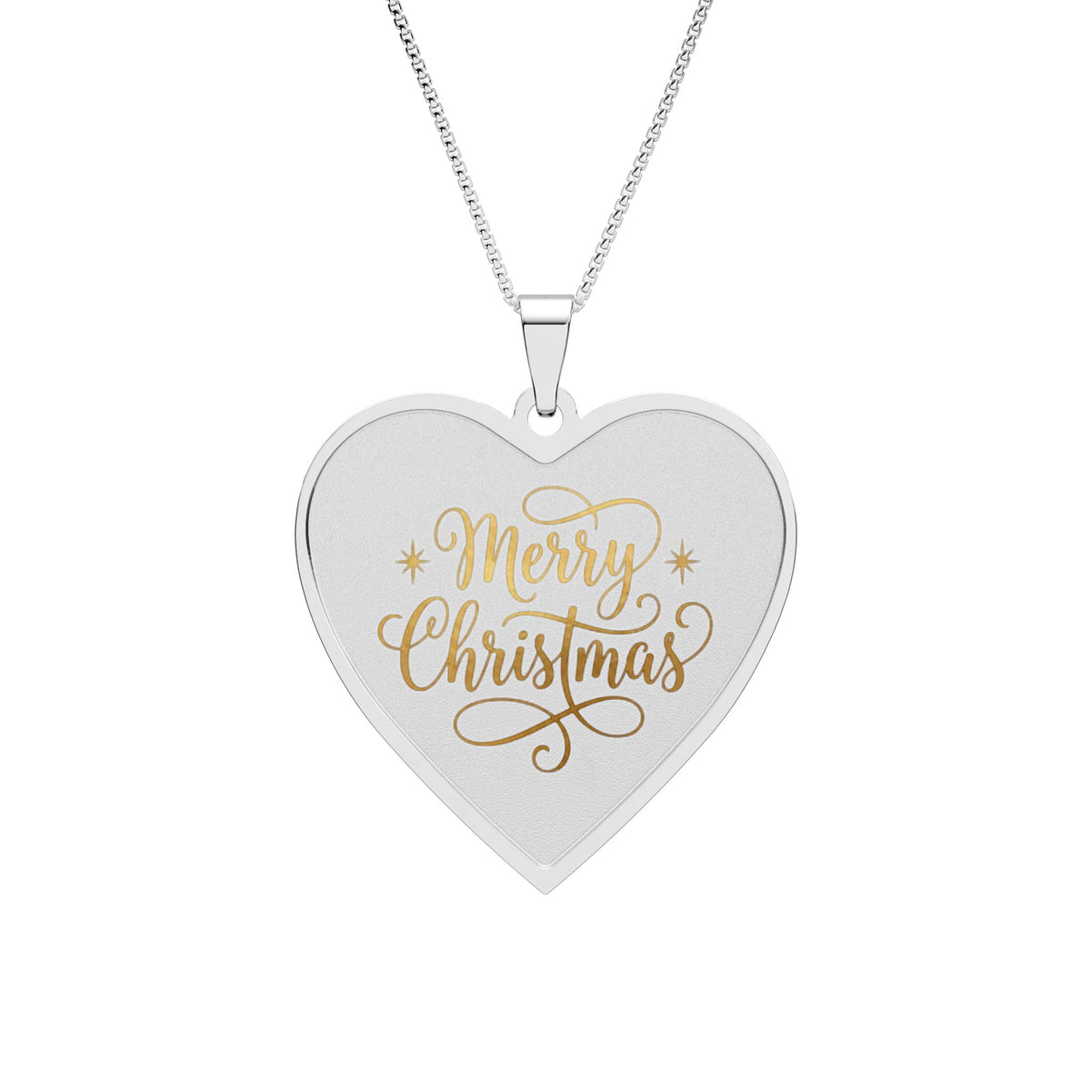 Collana medaglione a cuore con foto – Buon Natale Design 2
