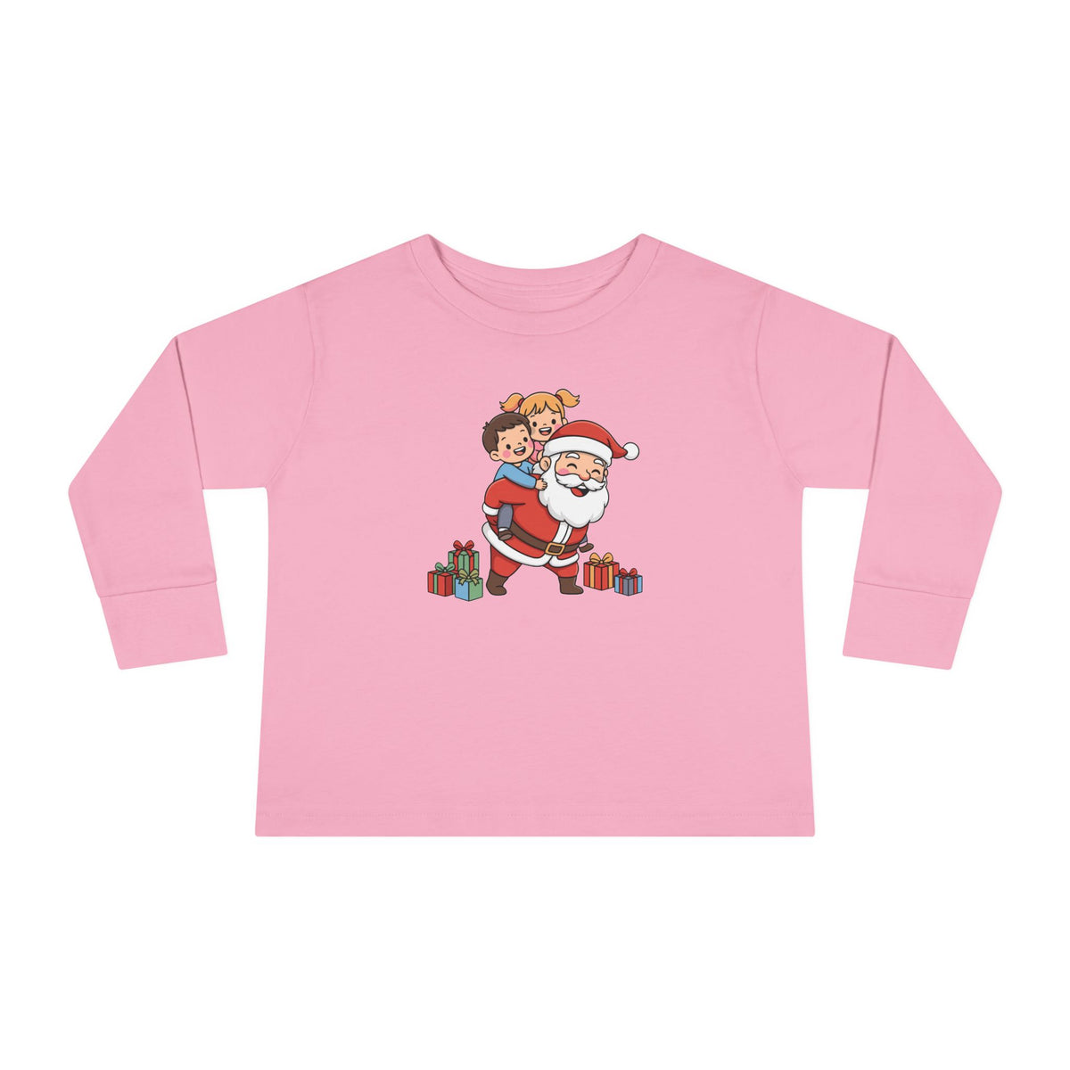 Maglia maniche lunghe bimbi piccoli – Babbo Natale a Cavalluccio