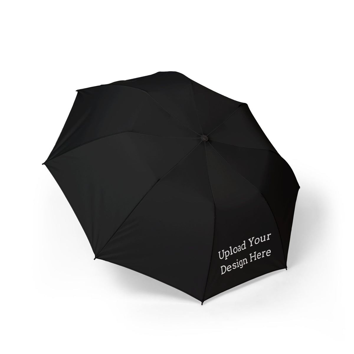 Ombrello pieghevole nero personalizzabile