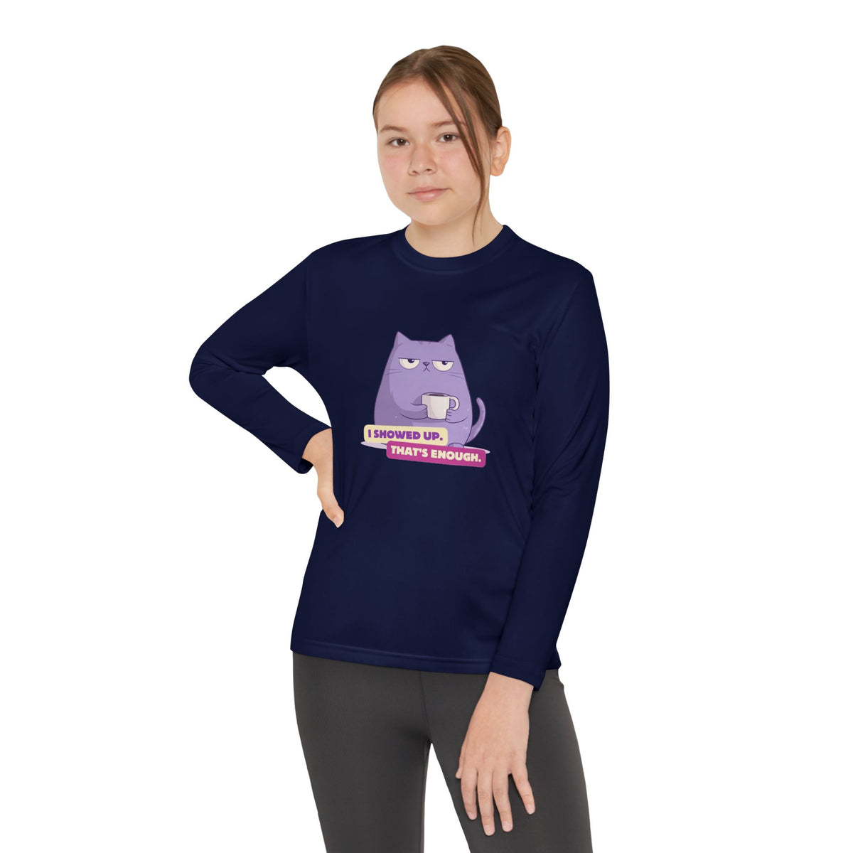 Maglia maniche lunghe ragazzi «I Showed Up»