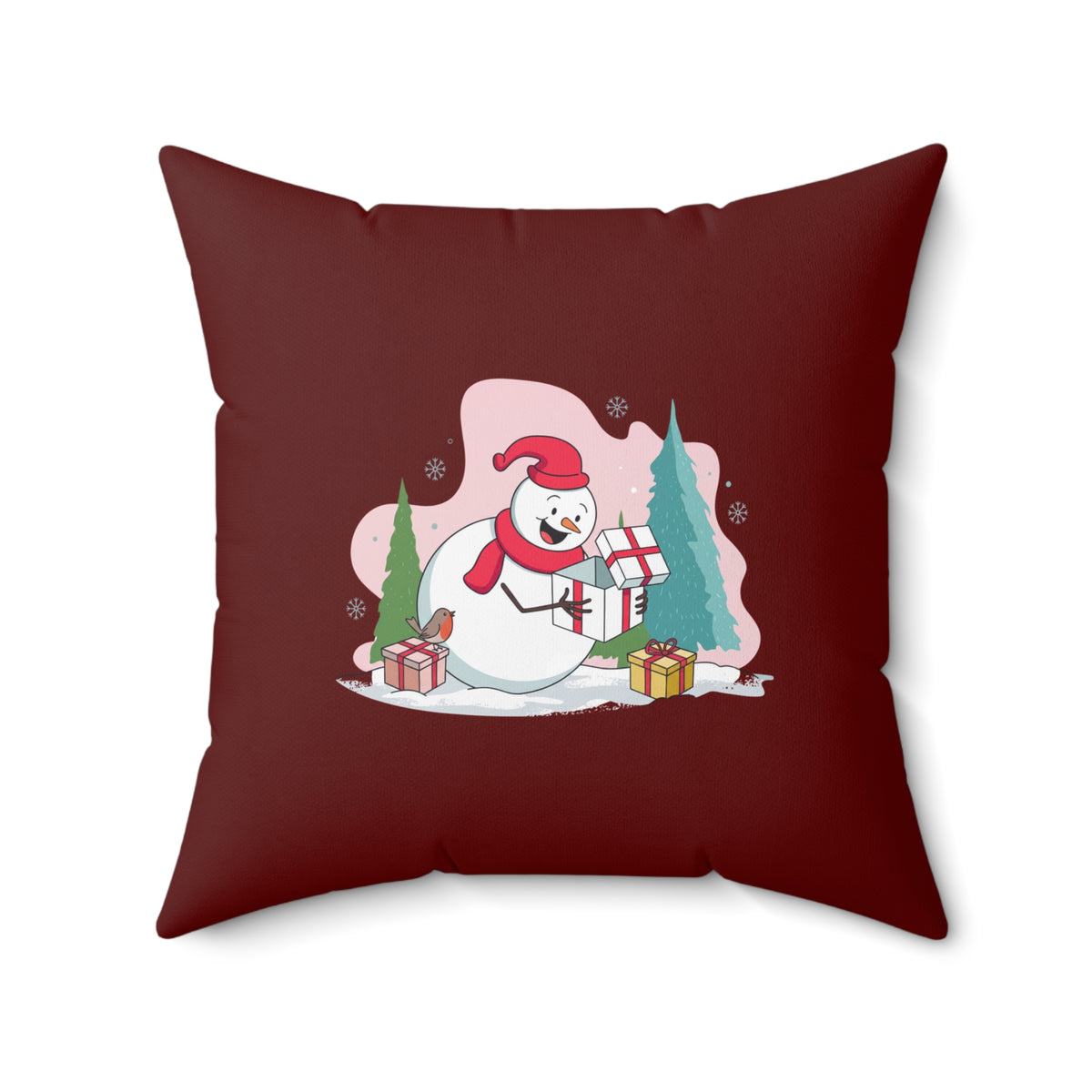 Cuscino decorativo "Sorpresa del pupazzo di neve"
