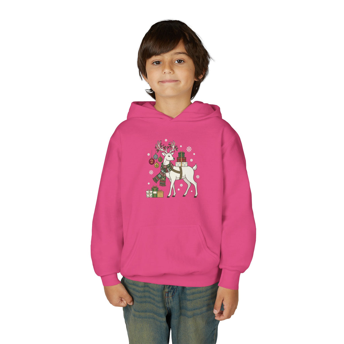 Felpa con cappuccio elfo bambini – Renna di Natale