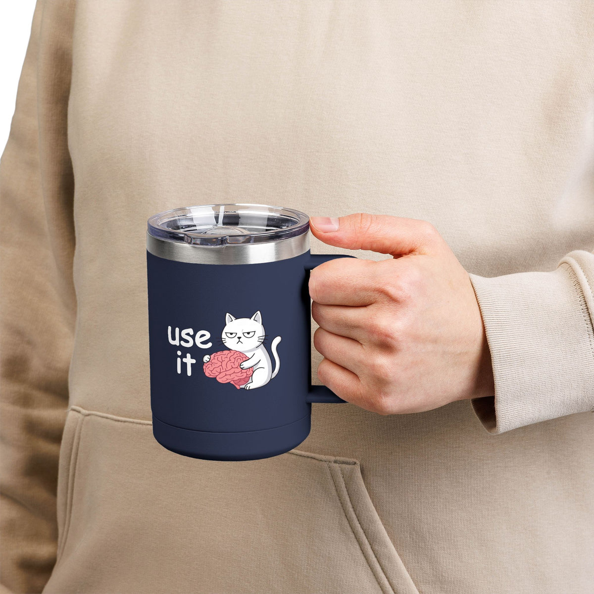 Tazza termica bianca 15 oz «Use It»