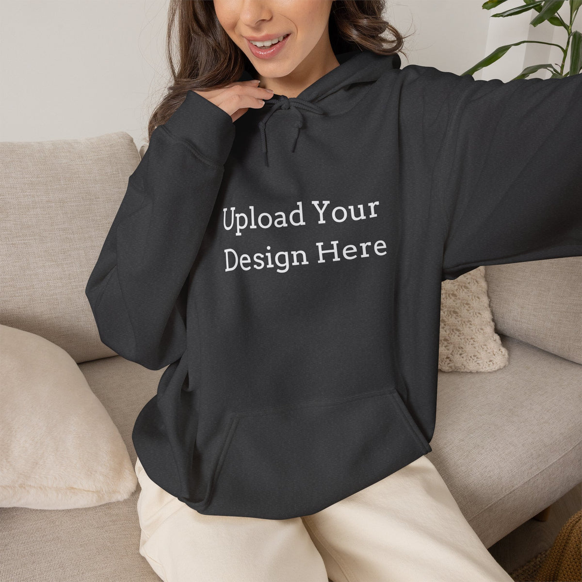 Felpa con cappuccio donna personalizzabile – Modello B