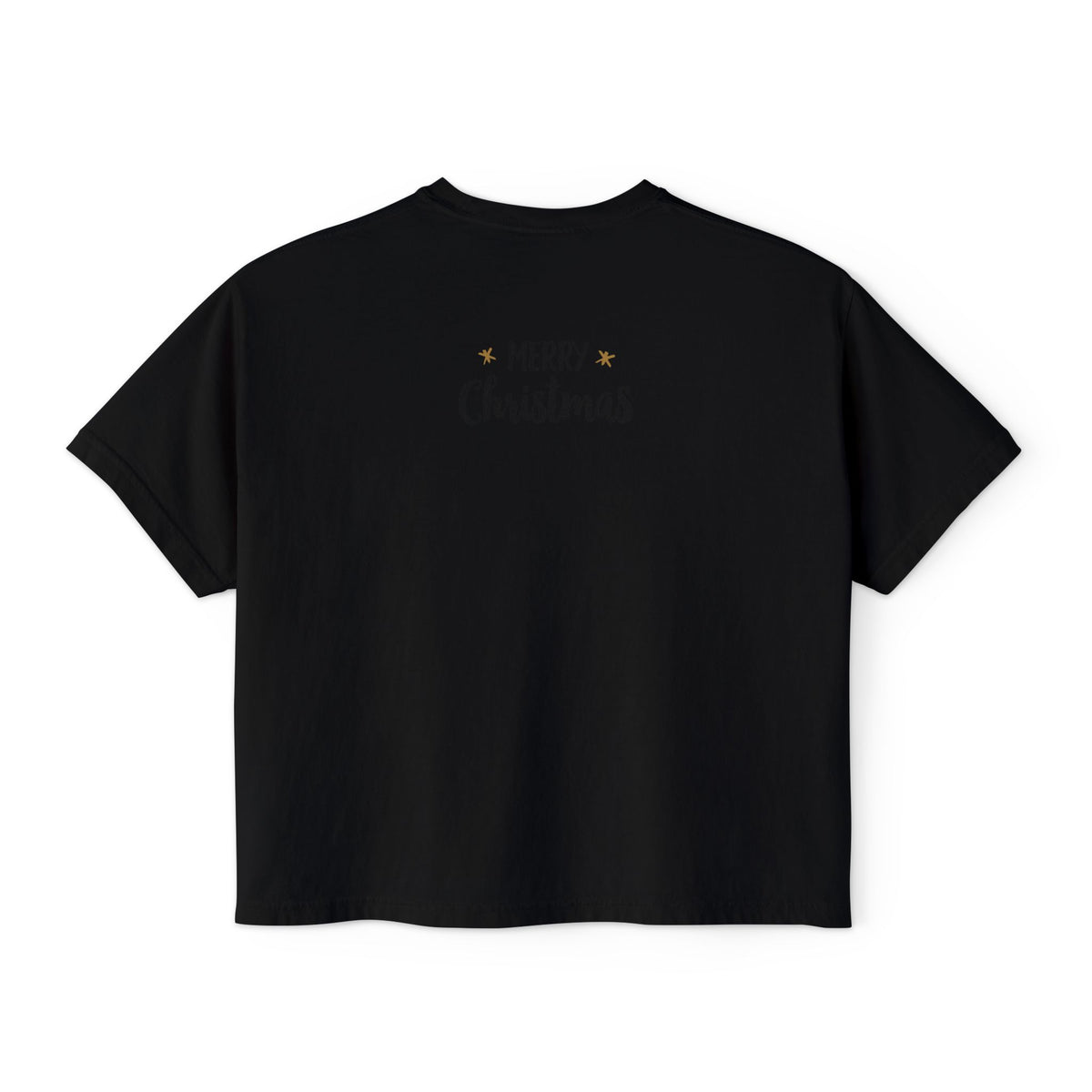 T-shirt boxy da donna con cervo natalizio