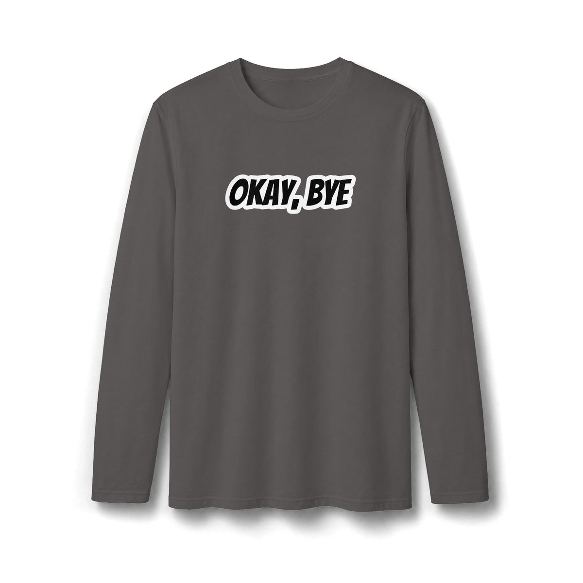 Maglia a maniche lunghe uomo scura «Okay Bye»