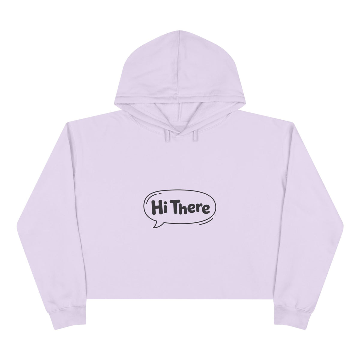 Felpa crop con cappuccio donna «Hi There»