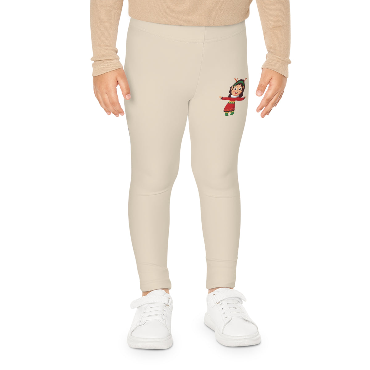 Leggings per bambini Merry Mini color beige chiaro