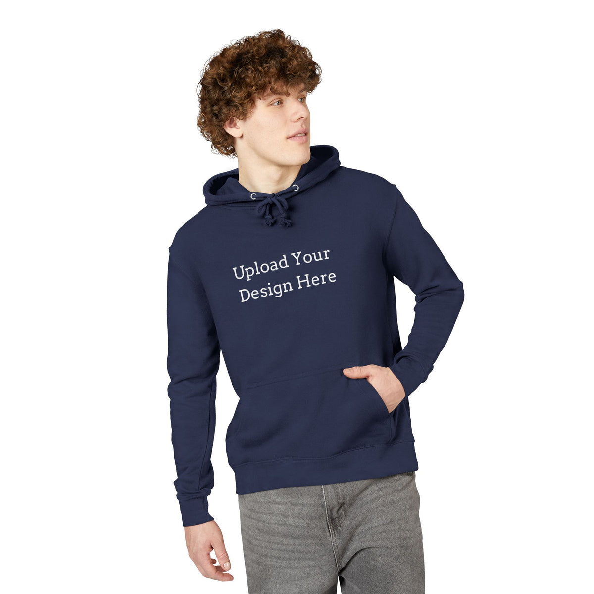 Felpa French terry con cappuccio uomo personalizzabile – Modello B