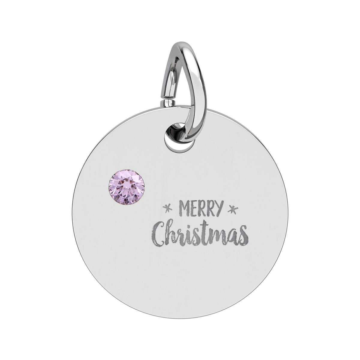 Charm a cerchio con pietra del mese – Buon Natale