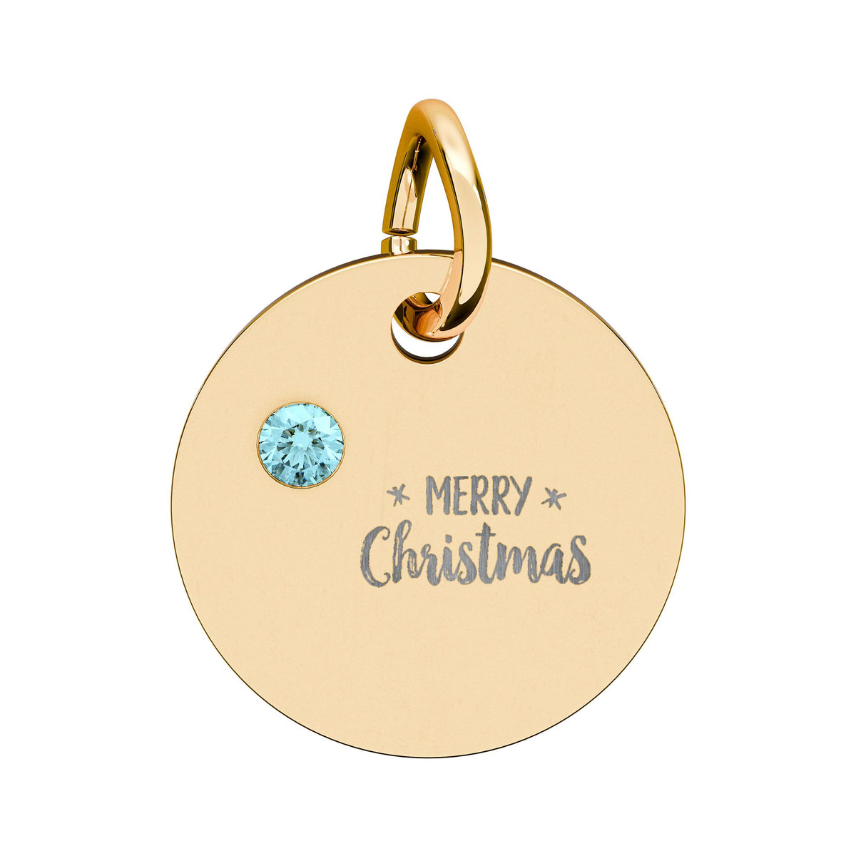 Charm a cerchio con pietra del mese – Buon Natale