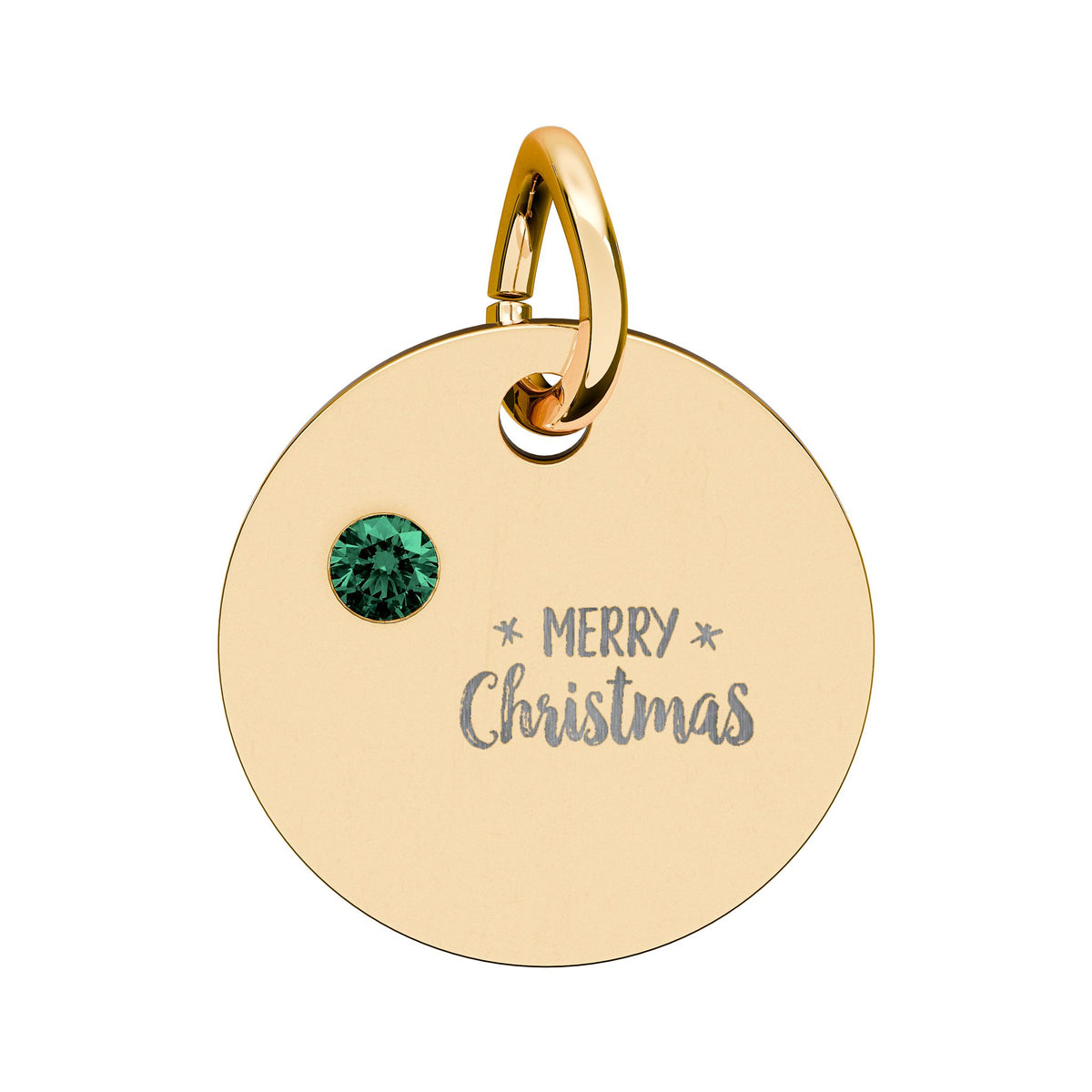 Charm a cerchio con pietra del mese – Buon Natale