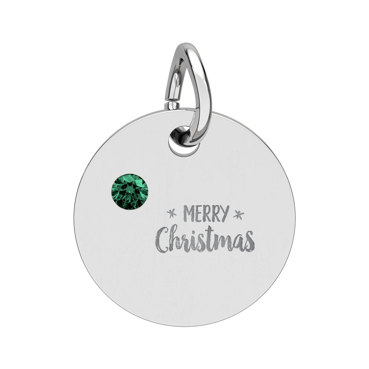 Charm a cerchio con pietra del mese – Buon Natale