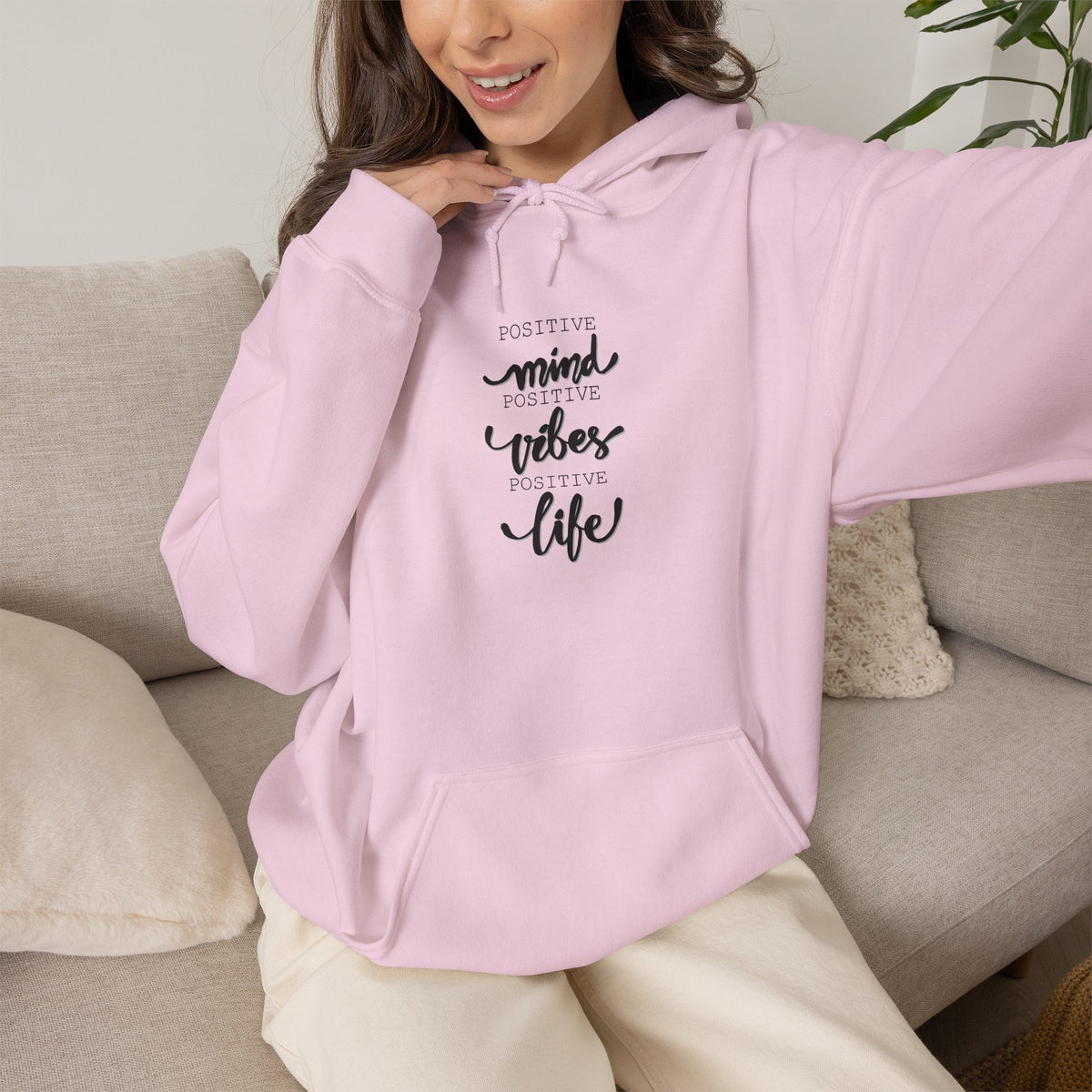 Felpa con cappuccio donna «Positive Flow»