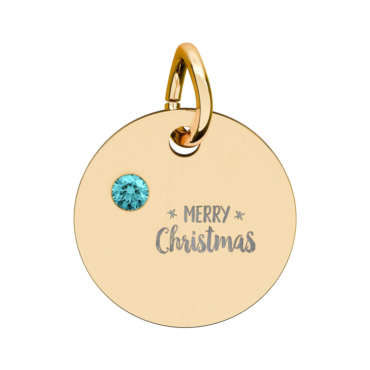 Charm a cerchio con pietra del mese – Buon Natale
