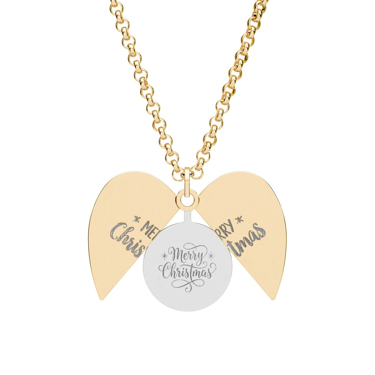 Collana con cuore e messaggio nascosto Buon Natale