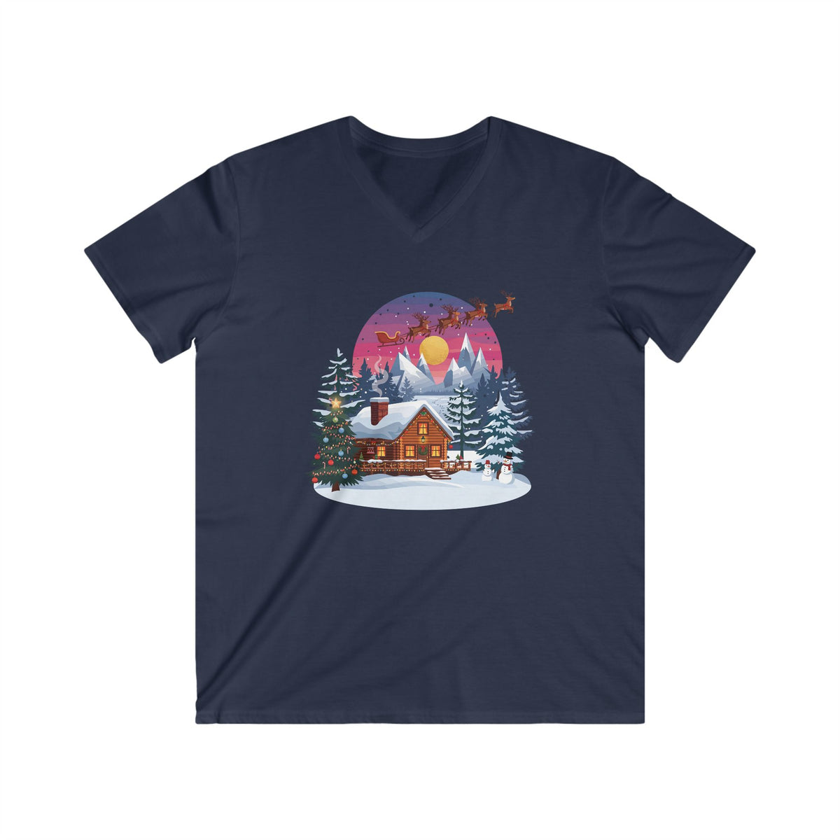 T-shirt scollo a V uomo – Volo di Mezzanotte
