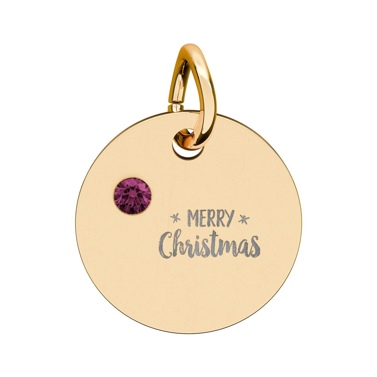 Charm a cerchio con pietra del mese – Buon Natale