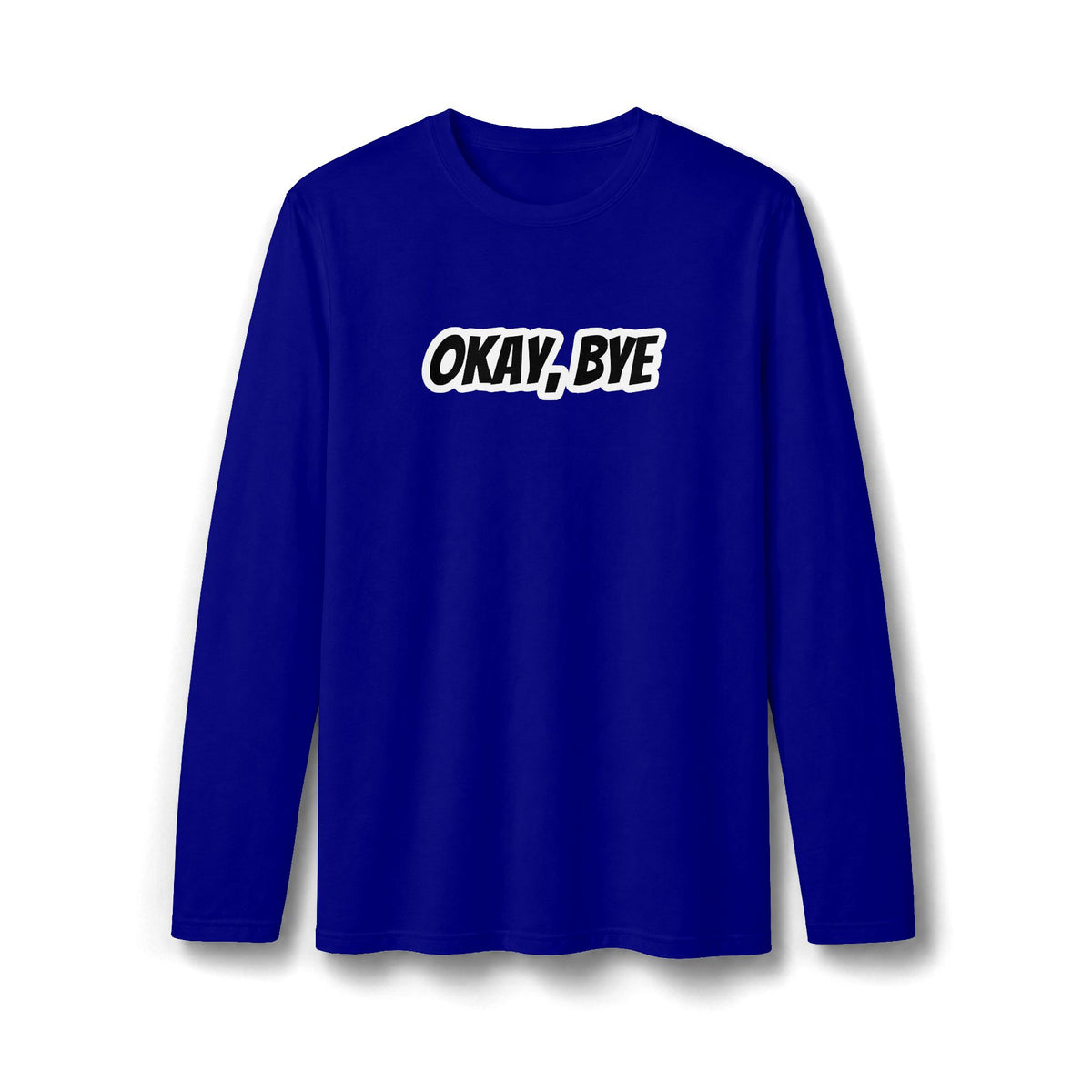 Maglia a maniche lunghe uomo scura «Okay Bye»