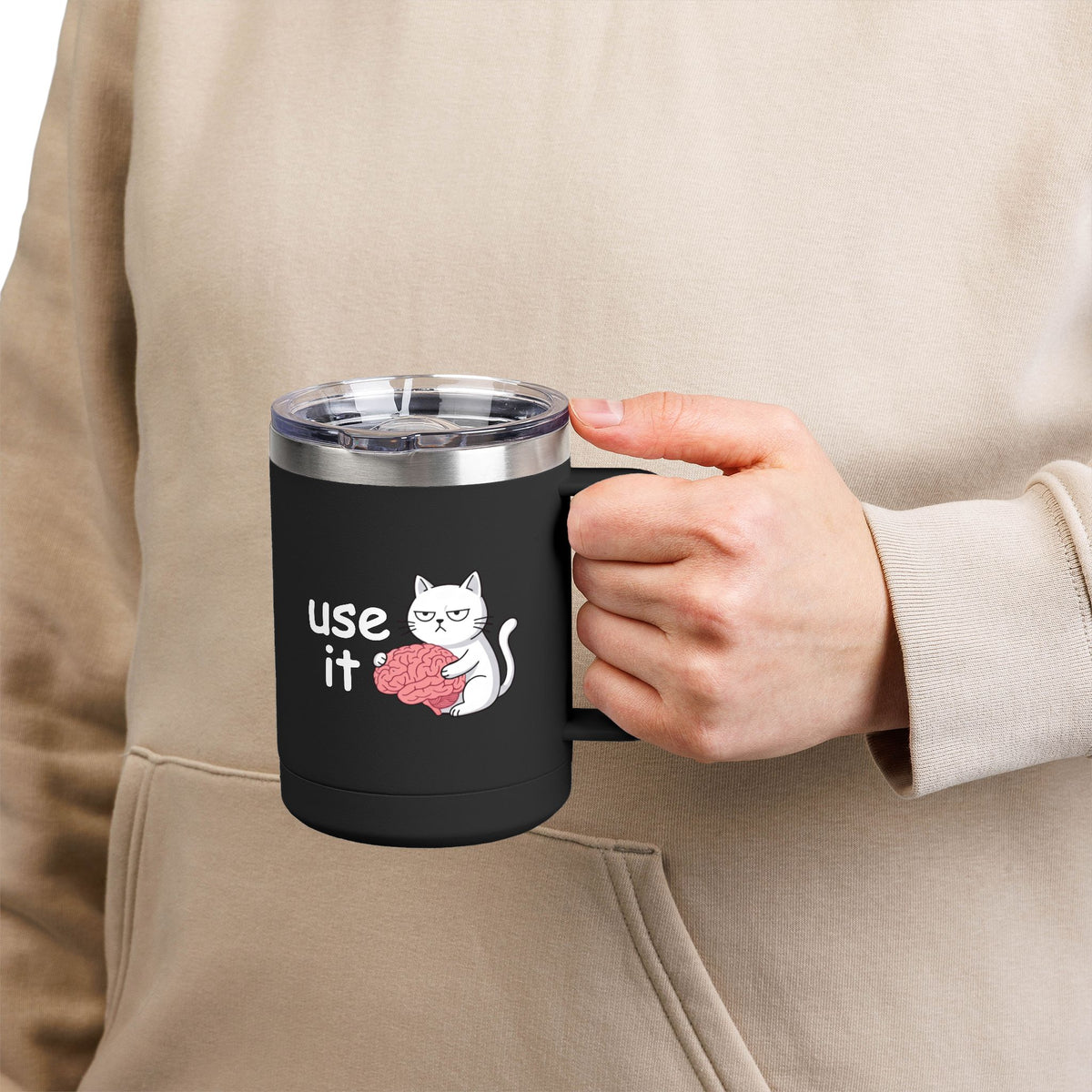 Tazza termica bianca 15 oz «Use It»