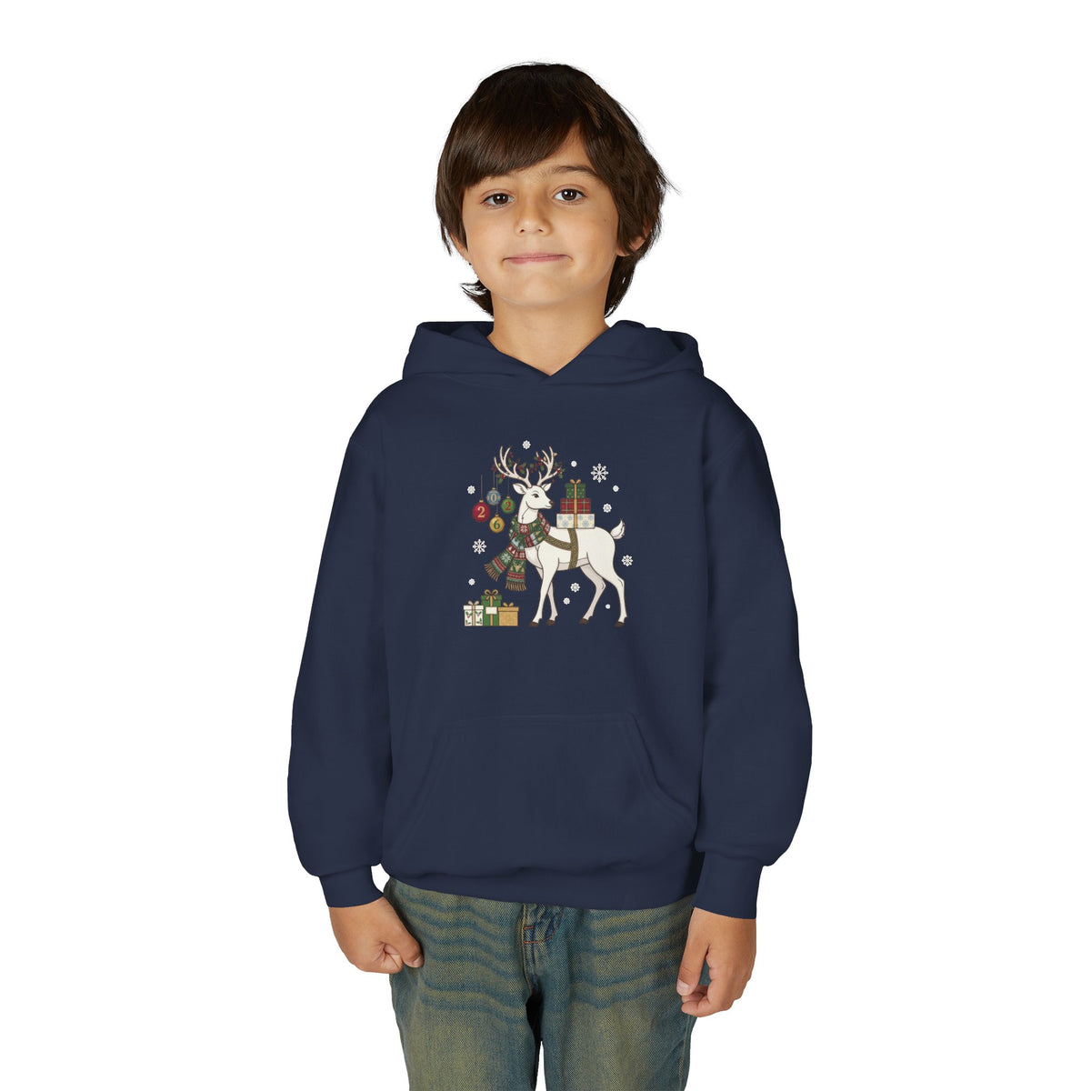 Felpa con cappuccio elfo bambini – Renna di Natale
