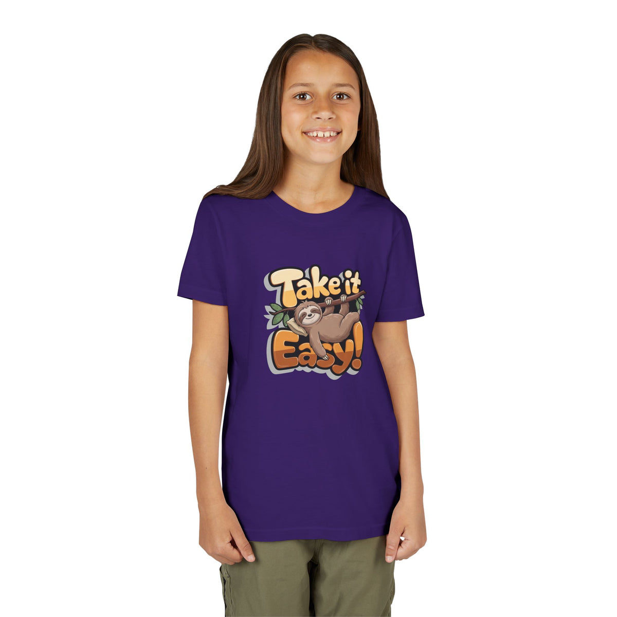 T-shirt scura bambini «Take It Easy»