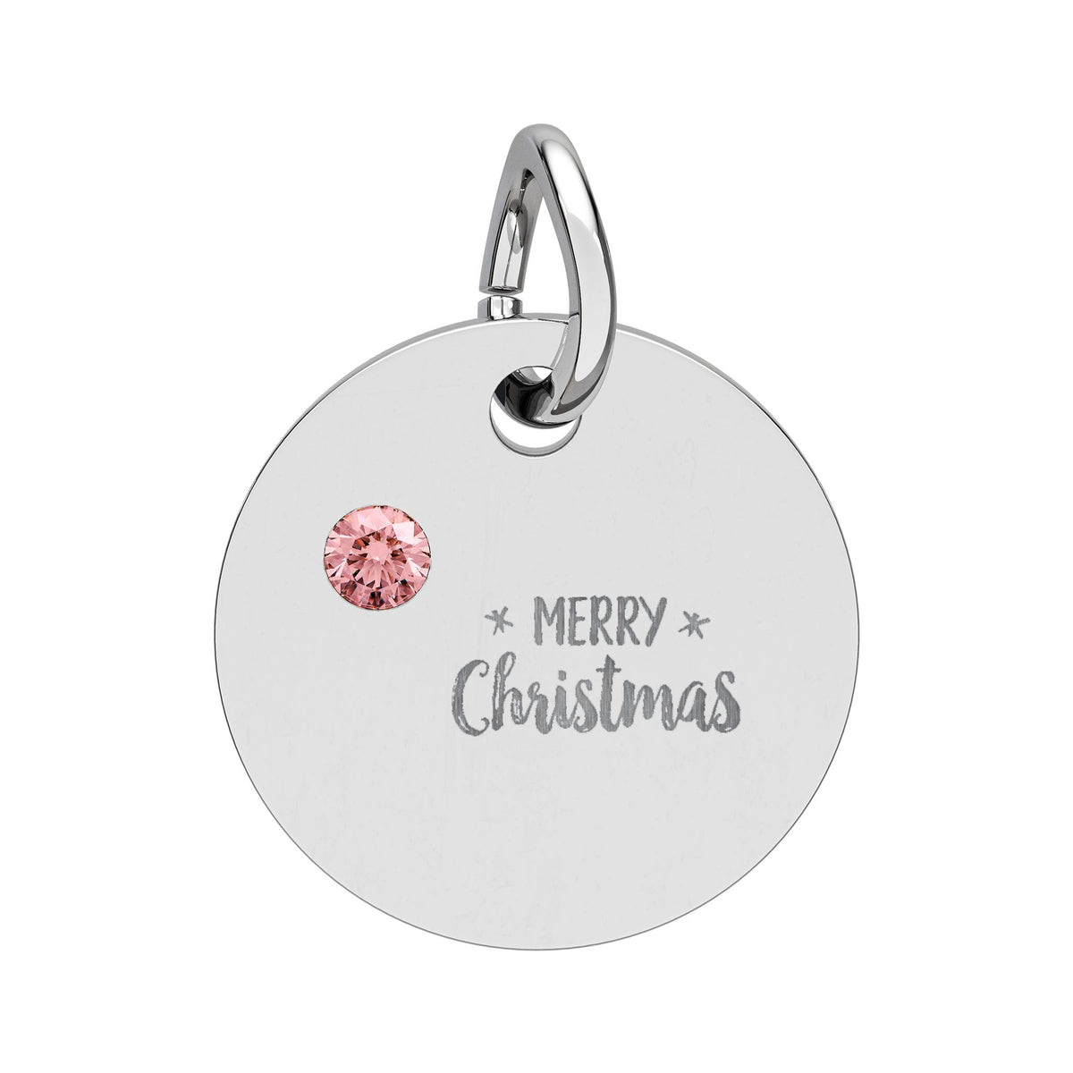 Charm a cerchio con pietra del mese – Buon Natale