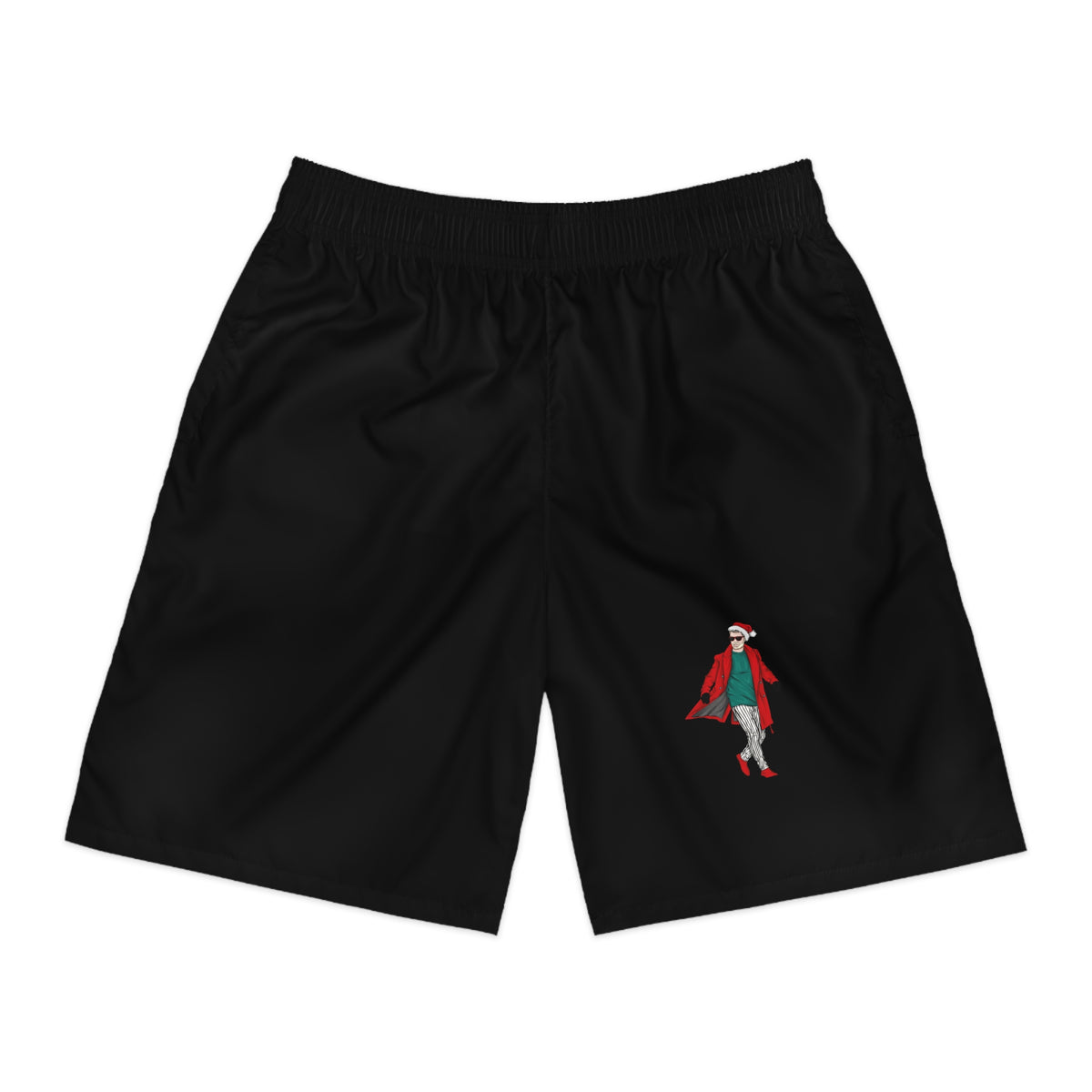 Pantaloncini da jogging neri da uomo Swag Claus