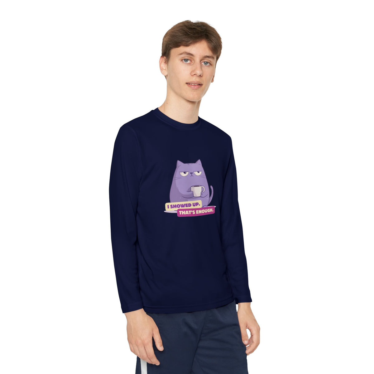 Maglia maniche lunghe ragazzi «I Showed Up»