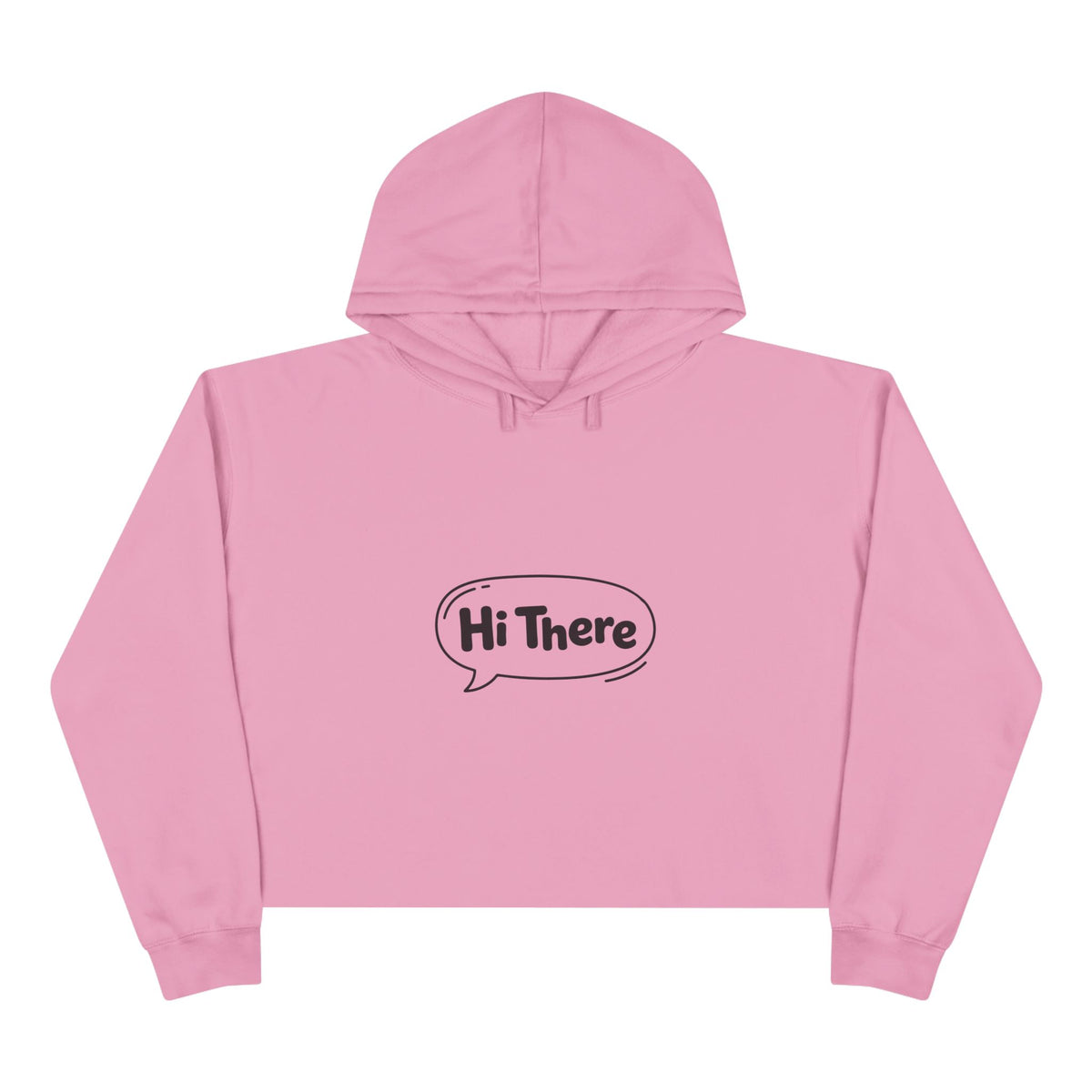 Felpa crop con cappuccio donna «Hi There»