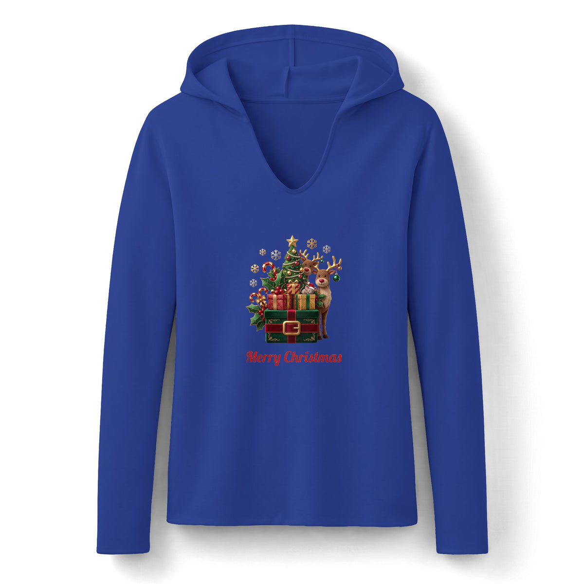 Felpa con cappuccio da donna Festive Bounty a tema pupazzo di neve