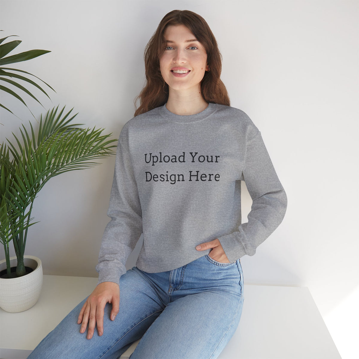 Felpa girocollo donna personalizzabile – Modello A