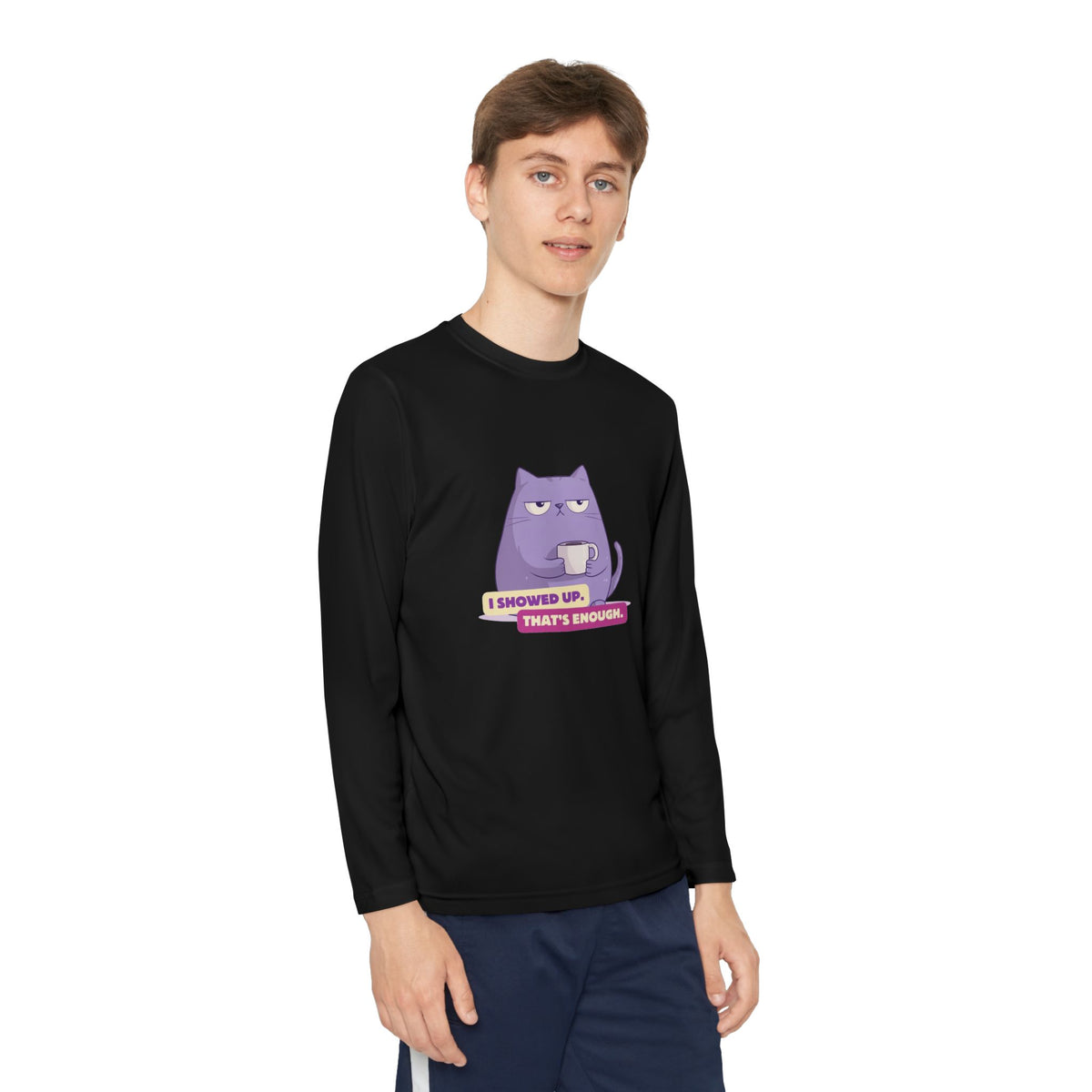 Maglia maniche lunghe ragazzi «I Showed Up»
