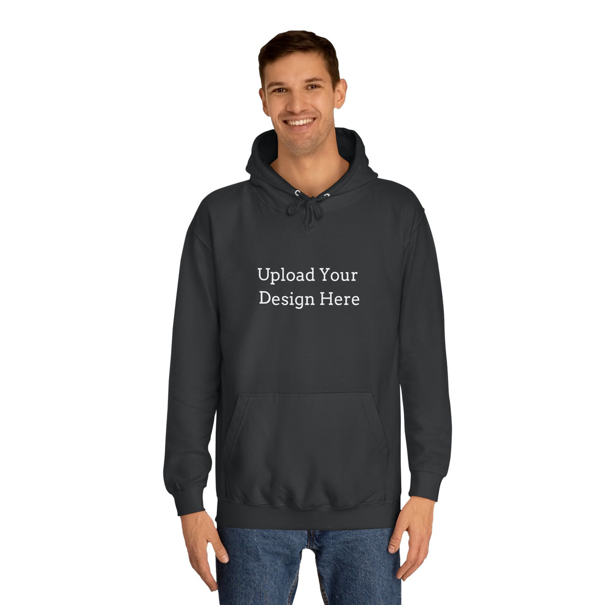 Felpa con cappuccio uomo personalizzabile – Modello D