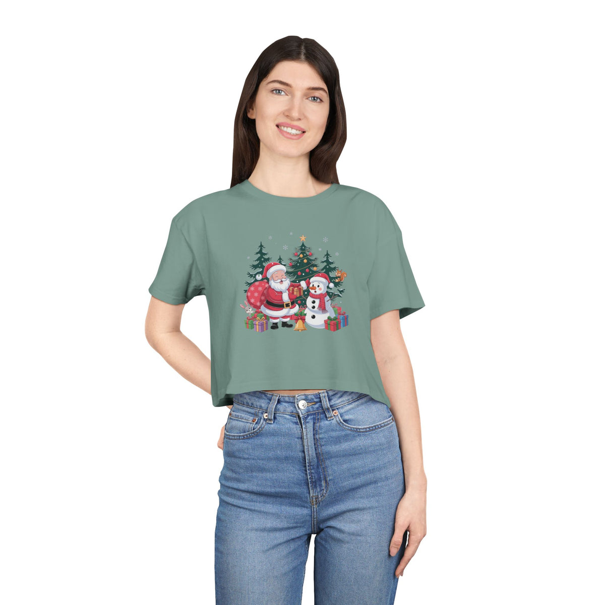 T-shirt crop donna – Bosco Incantato