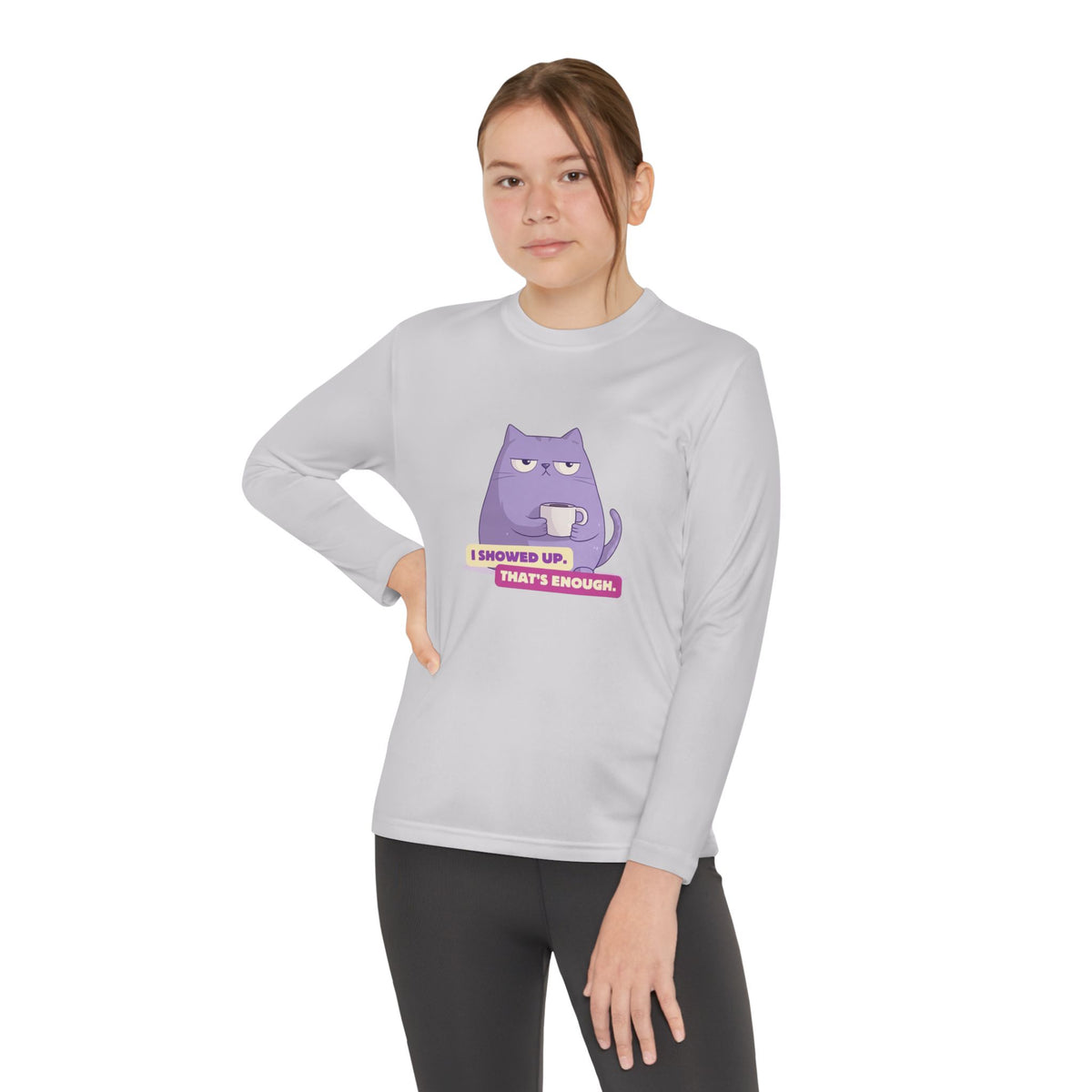 Maglia maniche lunghe ragazzi «I Showed Up»