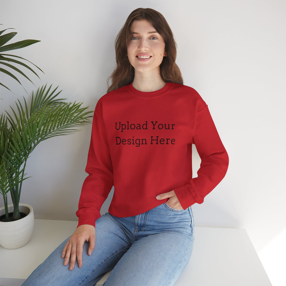 Felpa girocollo donna personalizzabile – Modello A