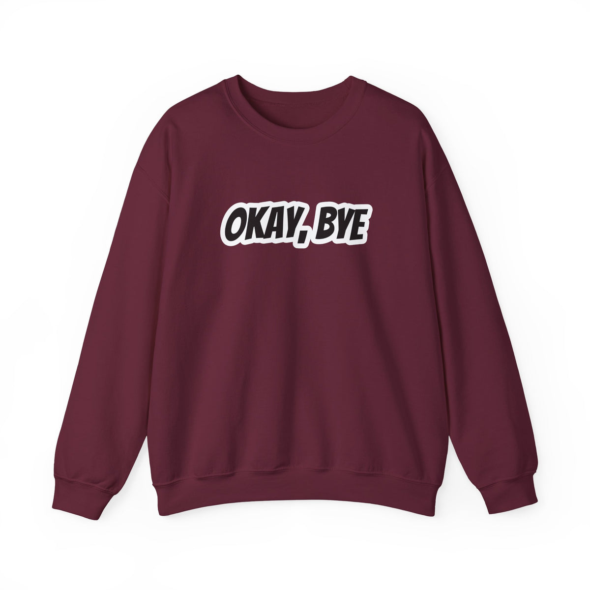Felpa girocollo uomo «Okay Bye»
