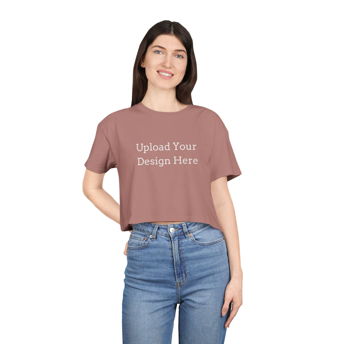T-shirt crop donna personalizzabile – Modello B