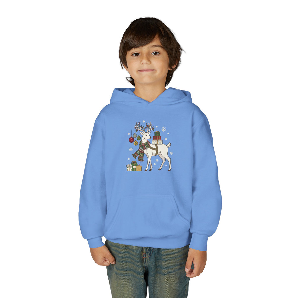 Felpa con cappuccio elfo bambini – Renna di Natale