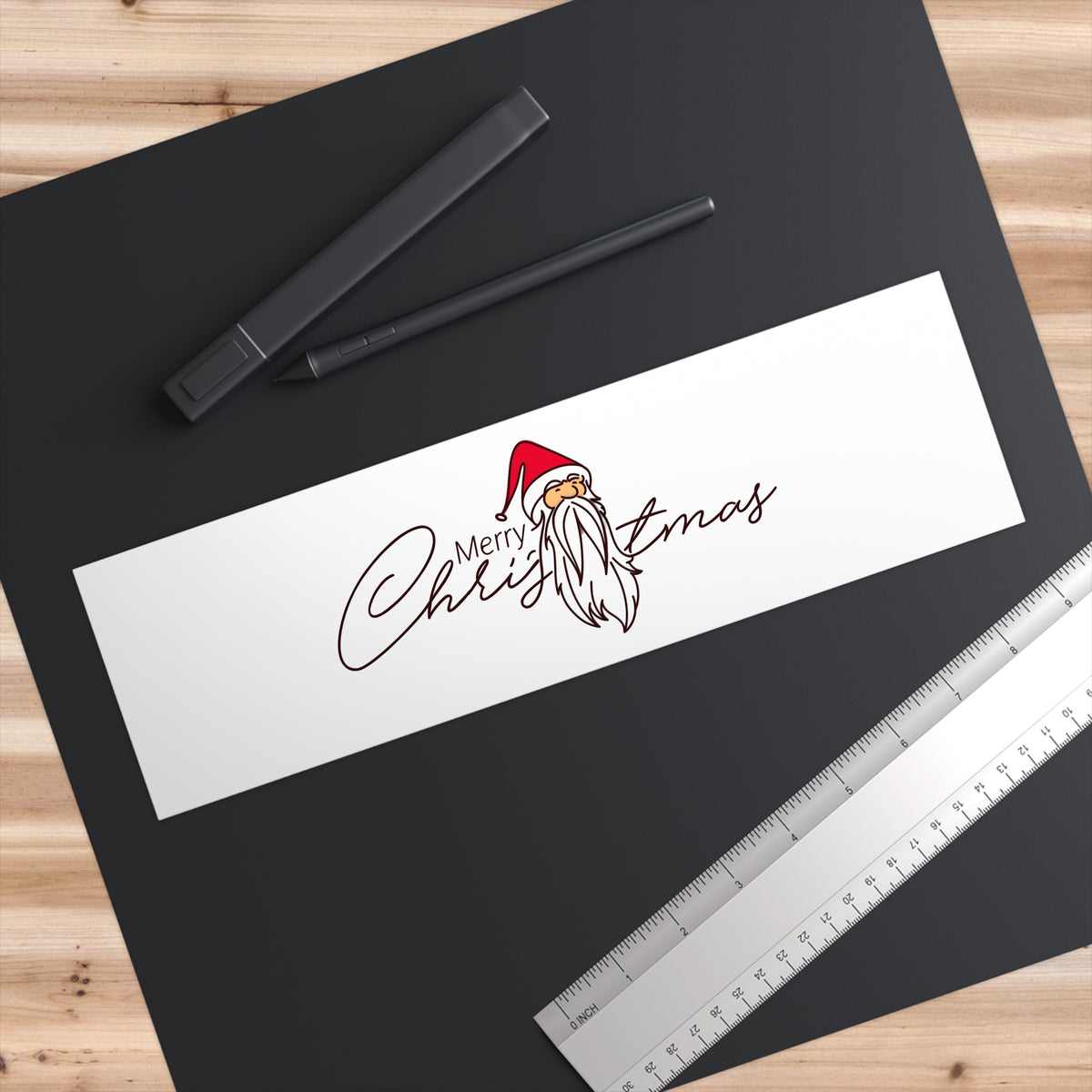 Adesivo per paraurti – Babbo Natale Corsivo