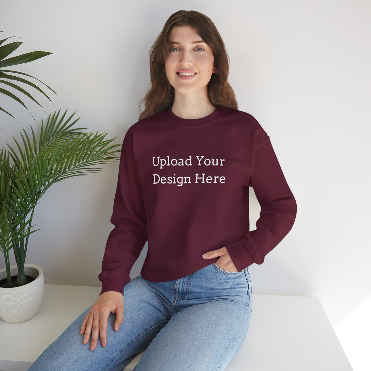 Felpa girocollo donna personalizzabile – Modello B