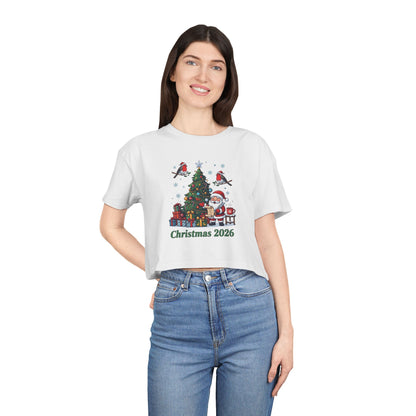 T-shirt crop donna – Natale 2026