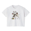 T-shirt boxy donna – Renna di Natale