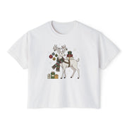 T-shirt boxy donna – Renna di Natale