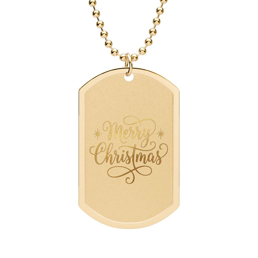 Ciondolo dog tag natalizio – Buon Natale Design 2