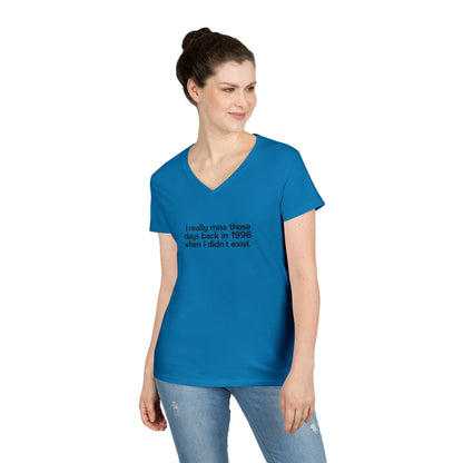 T-shirt scollo a V donna «Nostalgic Void»