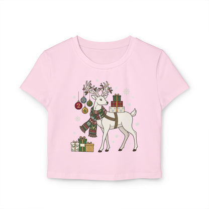 T-shirt per neonati con renna natalizia